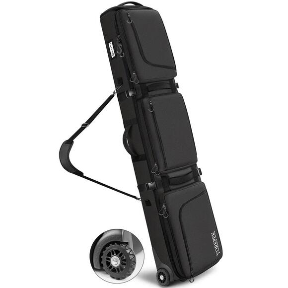 YOREPEK Padded Snowboard Bag With Wheels For Air Travel And 6 Pockets/Ski Boots
